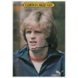 GORDON McQUEEN 1980: Autographed Topps card from their 1980 Spotlights series - superbly produced