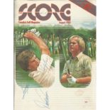 Golf multi signed Score Canadas Golf magazine August 1983 signatures on the cover Fuzzy Zoeller,