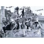 MAN UNITED 1977: Autographed 16 x 12 photo, depicting Manchester United's 1977 FA Cup winning team