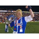 COLIN HENDRY 1995: Autographed 16 x 12 photo, depicting Blackburn Rovers captain COLIN HENDRY