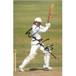 Cricket Wayne Larkins signed 6x4 colour post card photo. Good Condition. All autographs are