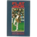 Cricket Jack Simmons signed hardback book titled Flat Jack signature on the inside title page.