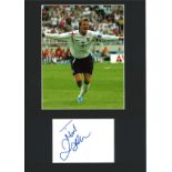 Football David Beckham 16x12 mounted signature piece includes signed album page and colour photo