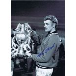 GARY SPRAKE 1969: Autographed 16 x 12 photo, depicting Leeds United goalkeeper GARY SPRAKE posing