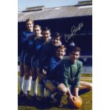 BARRY BRIDGES 1966: Autographed 12 x 8 photo, depicting Chelsea players Osgood, Hinton, BARRY