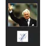 Football Sir Bobby Robson 16x12 mounted signature piece includes signed album page and a coloured