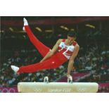 Olympics Louis Smith signed 12x8 colour photo pictured in action at the 2012 London Games. Good
