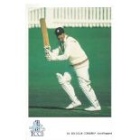 Cricket Colin Cowdrey signature piece includes signed 8x4 page and a 6x4 colour photo pictured in