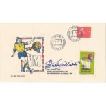 STUART WILLIAMS 1958: Autographed official World Cup 58 commemorative cover, dated 29, 06, 58 and