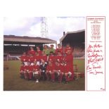 Football Manchester United European Cup Winners 1968 multi signed team photo print signed by John