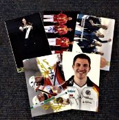 Olympics collection 5 signed photos from medalists from past games such as Sun Yiwen, Andrej