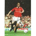 Football Gary Neville signed 12x8 colour magazine photo pictured in action for Manchester United.