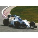 Motor Racing Susie Wolf signed 12x8 colour photo pictured test driving for Williams in Formula