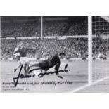 HANS TILKOWSKI 1966: Autographed modern issued photo card depicting the West German goalkeeper