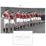 HARRY GREGG 1958: Autographed index card, together with an 8 x 6 photo depicting Gregg and his Man