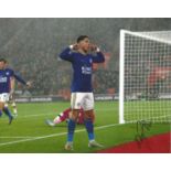 AYOZE PEREZ signed Leicester City 8x10 Photo. Good Condition. All autographs are genuine hand signed
