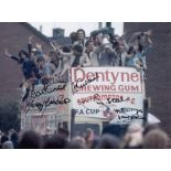 SOUTHAMPTON 1976: Autographed 8 x 6 photo, depicting Southampton players parading the FA Cup