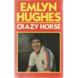 Football Emlyn Hughes signed hardback book titled Crazy Horse signed on the inside title page, 171