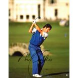 Nick Faldo signed 12x12 colour photo, Sir Nicholas Alexander Faldo, MBE (born 18 July 1957) is an