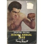 SPORTING RECORD BOXING ANNUAL 1949 Softcover Record Book. Good Condition. All autographs are genuine