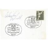 Olympics Ulrike Meyfarth signed envelope double PM Munchen 2 9-12 Sept 1982 17, Int Sportar