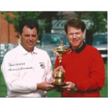 Bernard Gallacher signed 10x8 colour photo pictured with Tom Watson while captain of the European