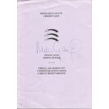 Cricket Mike Gatting signed Middlesex 1997 Dining Club Spring Dinner Menu. Good Condition. All