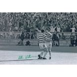 WILLIE WALLACE 1967: Autographed 12 x 8 photo, depicting Celtic's WILLIE WALLACE and Bobby Lennox