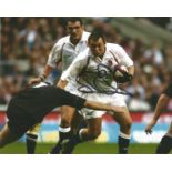 Rugby Union Steve Thompson signed 10x8 colour photo pictured in action for England. Good