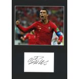 Football Christiano Ronaldo 16x12 mounted signature piece includes signed album page and colour