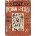 POST BOXING RECORD SPORTS ANNUAL1936 Softcover Record Book. Good Condition. All autographs are