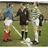 JOHN GREIG 1971: Autographed cutting measuring 16 x 15 cms, depicting the Rangers captain and his