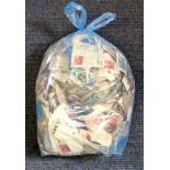 Australia stamp collection glory bag hundreds of stamps used mostly 1930s, 40s and 50s mounted may