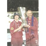 Gary Mcallister 2001, Football Autographed 12 X 8 Photo, A Superb Image Depicting Mcallister And