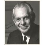 Raymond Massey signed 10x8 black and white photo. (August 30, 1896 - July 29, 1983) was a Canadian