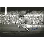 Neville Southall signed 12x8 black and white photo. Everton and Wales goalkeeper. Good Condition.