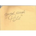 Pele signed album page. Good Condition. All autographs are genuine hand signed and come with a