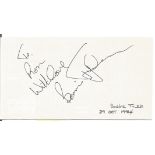 Bonnie Tyler signed British Airways blank card. Dedicated. Good Condition. All autographs are