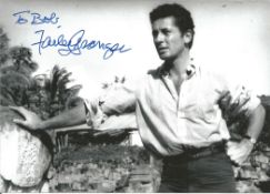 Farley Granger signed 8x6 black and white photo. Dedicated. Good Condition. All autographs are