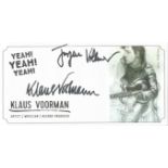 Beatles commemorative Paul McCartney envelope signed by Klaus Voorman and Jurgen Vollmer. Jürgen