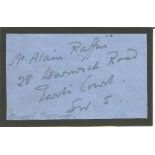 Ernest Thesiger handwritten address only. Star of Bride of Frankenstein. Good Condition. All