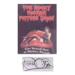 Rocky Horror Picture Show - Richard O'Brien. Signature mounted with picture promoting the movie.