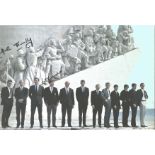 Man United 1965, Football Autographed 12 X 8 Photo, A Superb Image Depicting Man United Players