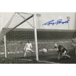 Gary Sprake signed 12x8 black and white photo. Leeds player. Good Condition. All autographs are