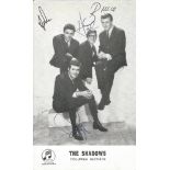 The Shadows Signed Vintage 1960s Columbia Records Promo Photo. Good Condition. All autographs are