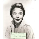 Ida Lupino signature piece attached to 10x8 black and white photo. (4 February 1918p - 3 August