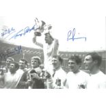 Leeds United 1968, Football Autographed 12 X 8 Photo, A Superb Image Depicting Captain Billy Bremner