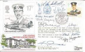 WW2 Battle of Britain multiple signed Lord Dowding RAF cover. Signed by nine fighter pilots R