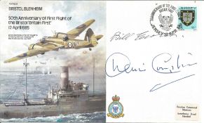 Dennis Compton and Bill Edrich signed Bristol Blenheim cover. Good Condition. All autographs are
