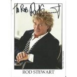 Rod Stewart signed 7x5 colour photo. Dedicated. Good Condition. All autographs are genuine hand